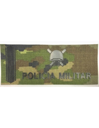 Galleta de Pecho PVC Policia Militar Verde Pixelado
