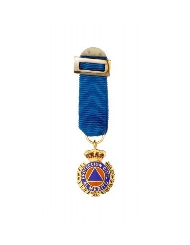 Medalla miniatura Proteción Civil Oro