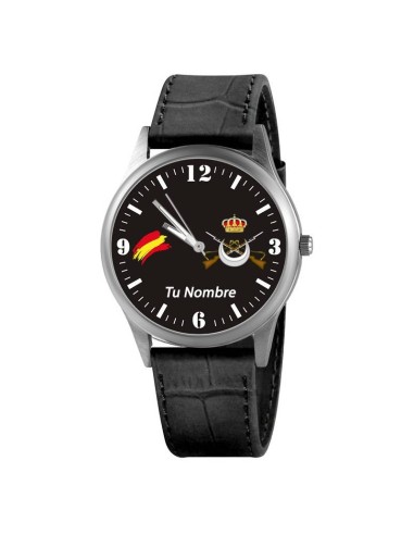 Reloj de Piel Negro Regulares