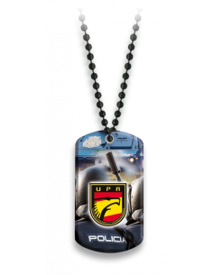 Placa con cadena de bolas  