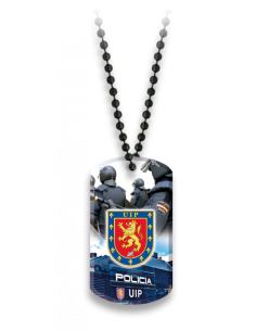 Placa con cadena de bolas  