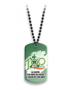 Placa con cadena de bolas  