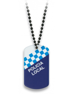 Placa con cadena de bolas  