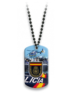 Placa con cadena de bolas  