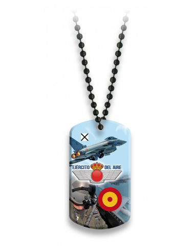Placa con cadena de bolas Ejército del Aire