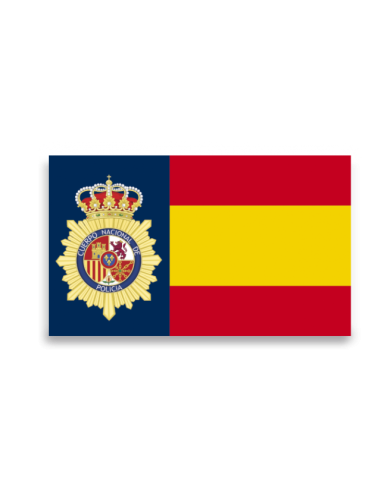 Pegatina Bandera España Policía Nacional