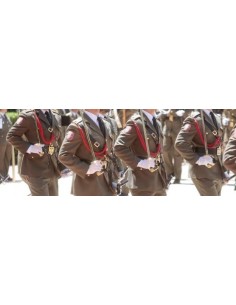 Cordón doble Rojo de Gala con cabetes Cadete AGM 2