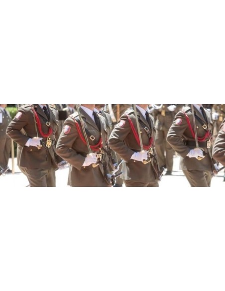 Cordón Rojo de Gala con cabetes Tropa Ejército de Tierra 