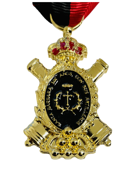 Medalla Conmemorativa del Quinto Centenario de Santa Bárbara  +  Pasador+ Estuche
