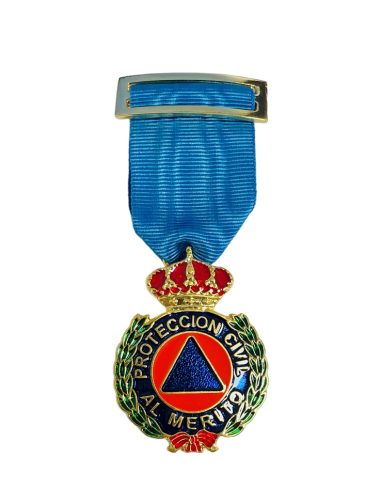 Medalla al Merito de la Protección Civil Dtvo Azul Oro