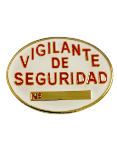 Placa Metálica Vigilante de Seguridad Homologada 2