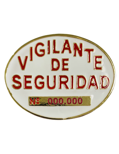 Placa Metálica Vigilante de Seguridad Homologada