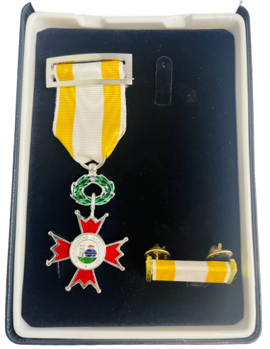 Conjunto Medalla Cruz de Plata Isabel la Católica + Pasador de diario