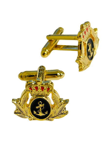 Gemelos de Camisa Metálico Escarapela Oficial de la Armada Española
