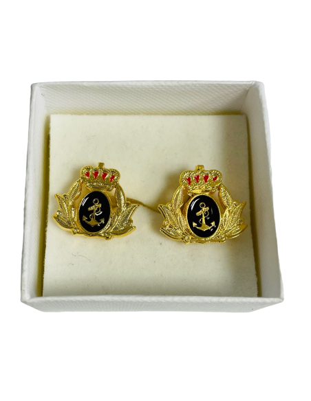 Gemelos de Camisa Metálico Escarapela Oficial de la Armada Española