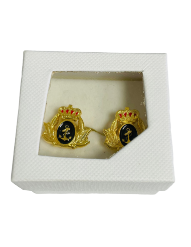 Gemelos de Camisa Metálico Escarapela Oficial de la Armada Española
