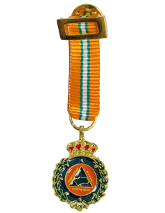 Medalla miniatura al mérito Protección Civil Andalucía Oro