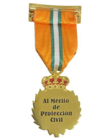 Medalla al mérito Protección Civil Andalucía Oro + Pasador de diario