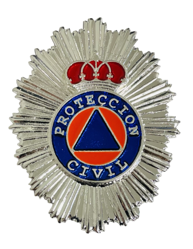 Chapa cartera Protección Civil Plata (Corona)