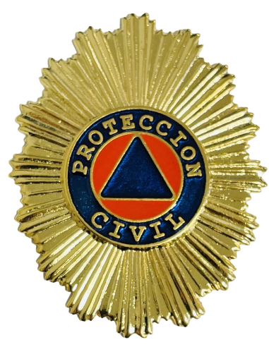 Chapa cartera Protección Civil Oro