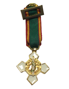 Medalla Miniatura Merito Policial Blanco