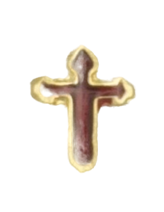 Miniatura pasador diario CRUZ SANTIAGO ORO - ROJO