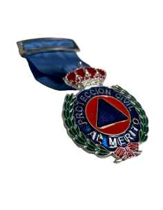 Medalla al Merito de la Protección Civil Dtvo azul Plata 2