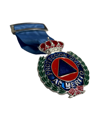 Medalla al Merito de la Protección Civil Dtvo azul Plata