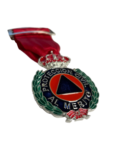 Medalla al Merito de la Protección Civil Dtvo Rojo Plata 2