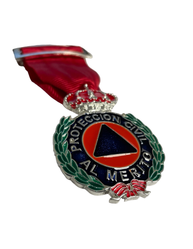 Medalla al Merito de la Protección Civil Dtvo Rojo Plata