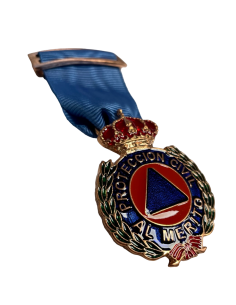 Medalla al Merito de la Protección Civil Dtvo Azul Bronce 2