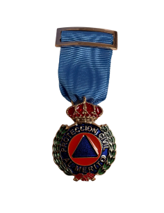 Medalla al Merito de la Protección Civil Dtvo Azul Bronce
