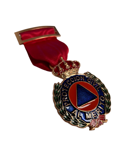 Medalla al Merito de la Protección Civil Dtvo Rojo Bronce