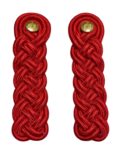 Hombreras Personal de Tropa Rojo trenzado (Par)
