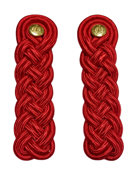 Hombreras Personal de Tropa Rojo trenzado (Par)