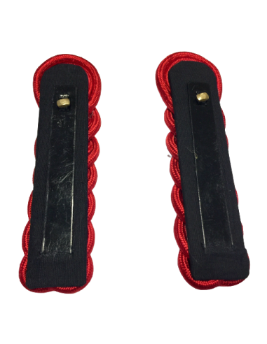 Hombreras Personal de Tropa Rojo trenzado (Par)