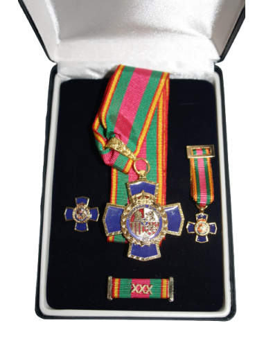 Medalla Policial 30 Años Encomienda  + pasador + pin + medalla miniatura