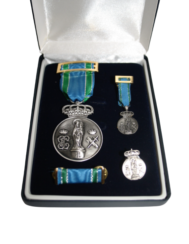 Medalla Centenario de la Virgen del Pilar+ Medalla Mini+Pin+Pasador (Chapada plata de 10 micras)