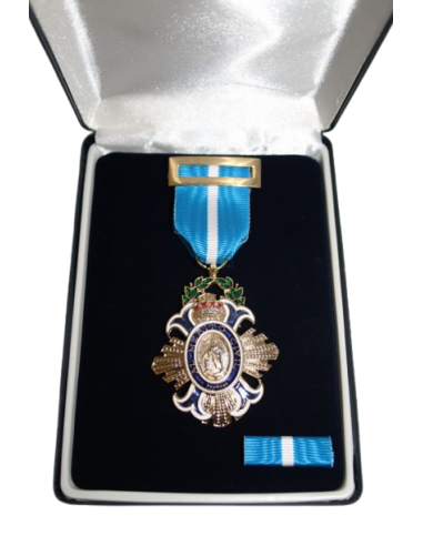 Medalla Cruz Oro Oficial Merito Civil + pasador + Estuche de lujo