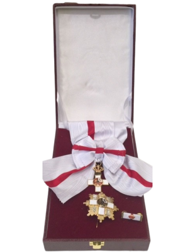 Gran Cruz del Mérito Militar Distintivo Blanco con banda - venera + Pasador