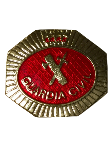 Placa Policía Judicial Guardia Civil Octagonal Roja (Requiere acreditación)