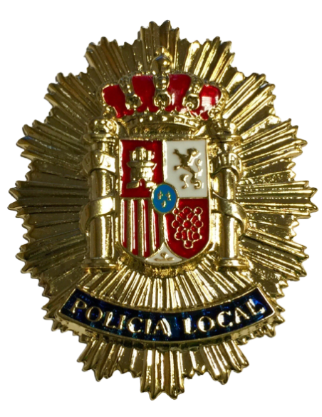 Chapa cartera Policia Local España Dorada