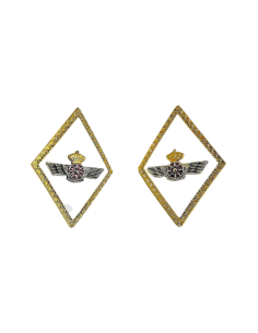 Rombos solapa Ejército del Aire Interventor (Par)