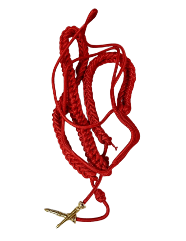 Cordón doble Rojo de Gala con cabetes Cadete AGM
