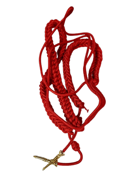 Cordón doble Rojo de Gala con cabetes Cadete AGM