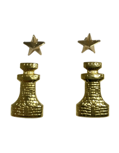 Emblema de Solapa Cuello Ingeniero de Estado Mayor ( Par)