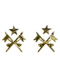 Emblema de Solapa Cuello Caballería de Estado Mayor ( Par)