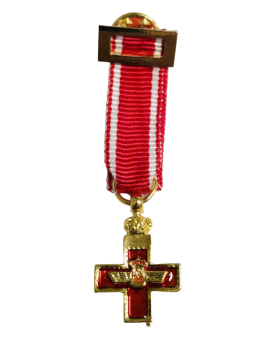 Medalla Miniatura Merito Aeronáutico Distintivo Rojo