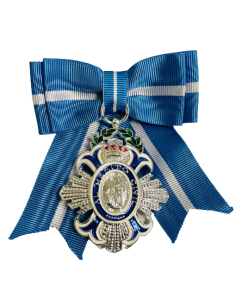 Lazo Dama Al Merito Civil Oficial Cruz Plata con estuche de lujo 2