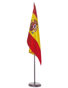 Mastil para interior o Despacho con Bandera España bordado 2